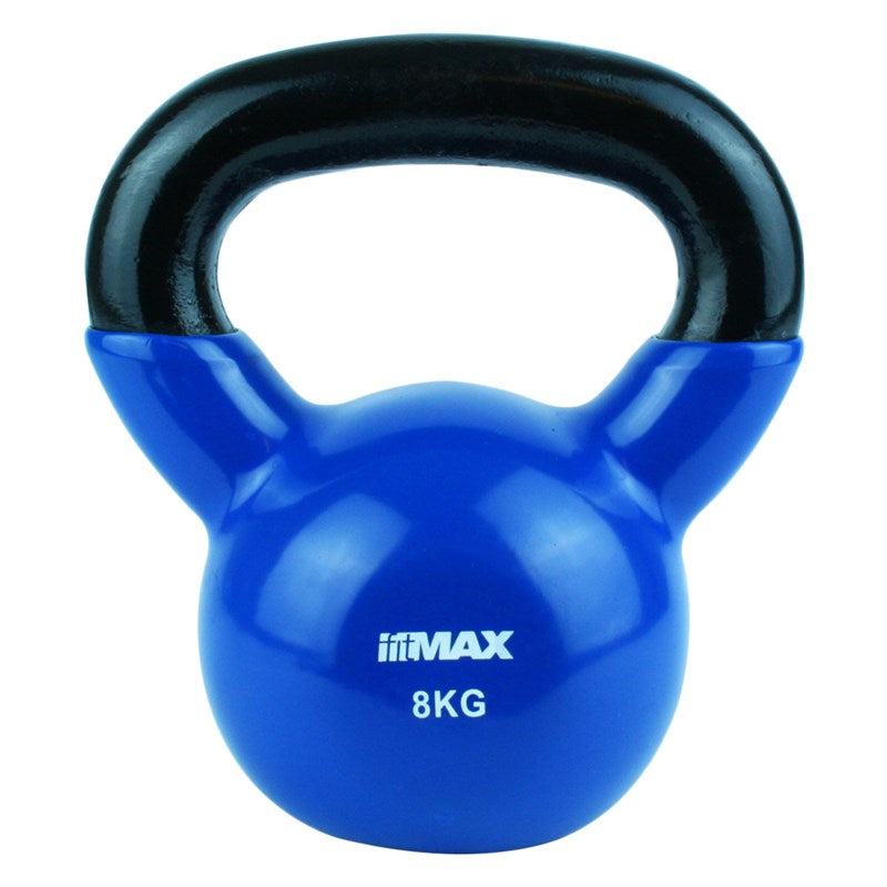 TITAN LIFE Kettlebell 8kg Blue. Cast iron w/Vin