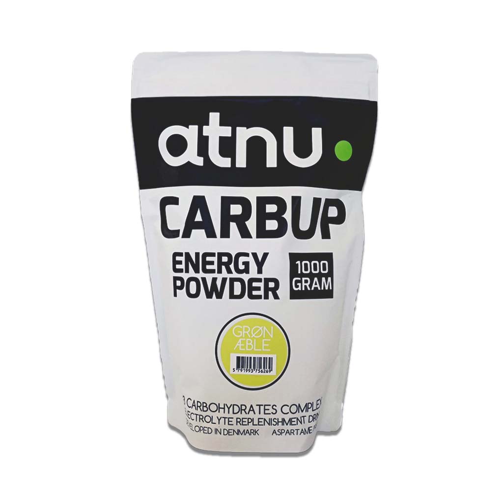 Atnu CarbUP Energipulver - Grøn Æble (1 kg.)