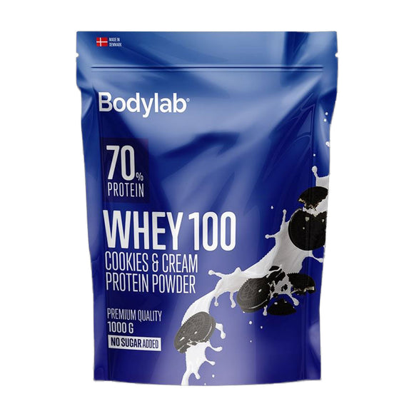 6x Bodylab Whey100 Proteinpulver 1 kg. (Flere varianter)