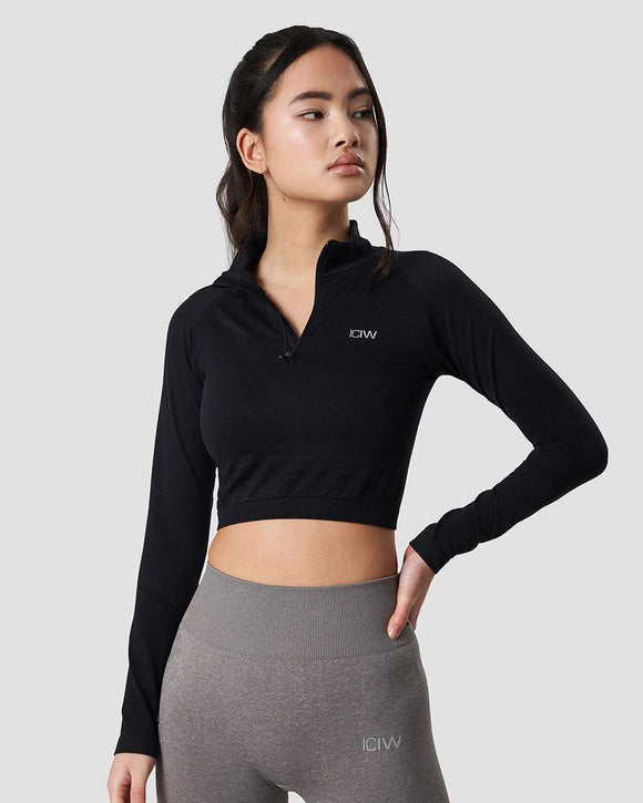 ICANIWILL Define Cropped 1/4 Zip - Dame