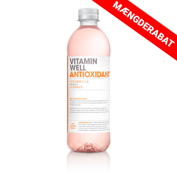 Vitamin Well Antioxidant - Fersken 50cl - Inkl. pant