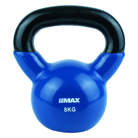 TITAN LIFE Kettlebell 8kg Blue. Cast iron w/Vin