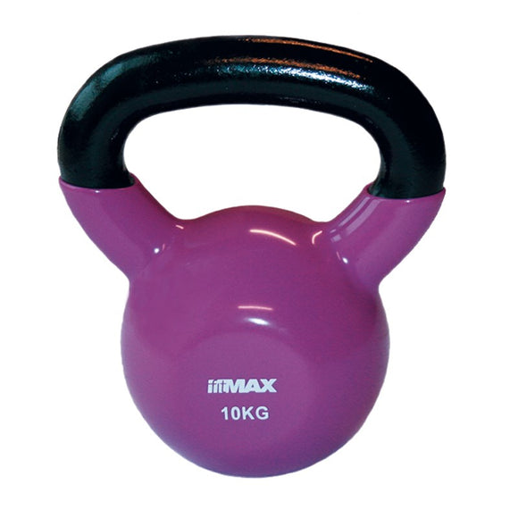 TITAN LIFE Kettlebell 10kg Purple. Cast iron w/Vin