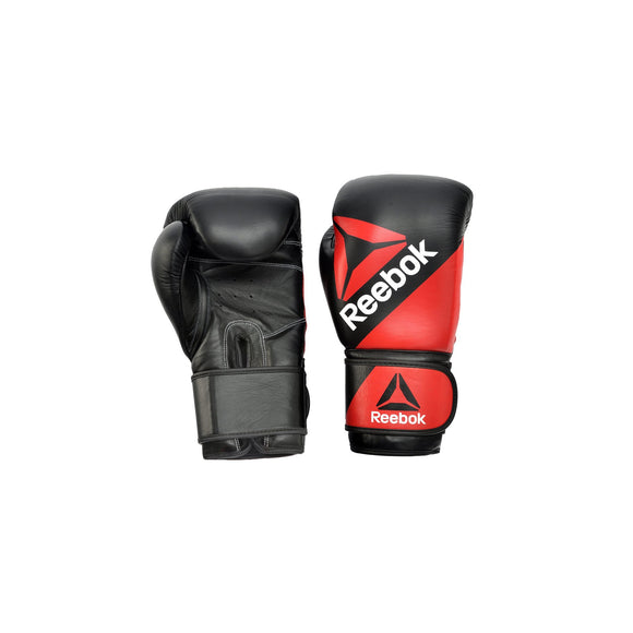 Reebok Combat træningshandsker i læder - 16 oz sort & rød
