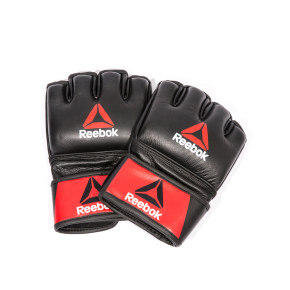 Reebok Combat MMA handsker i læder - sort & rød