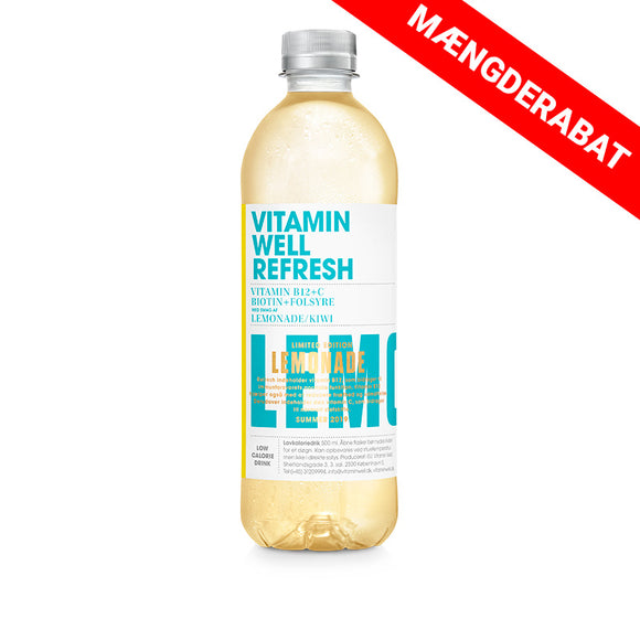 Vitamin Well Refresh - Lemonade/kiwi 50cl - Inkl. pant